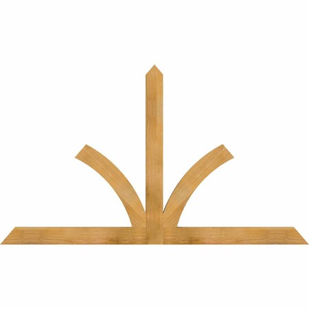 Ekena Millwork Richland Rough Sawn Timber Gable Bracket, Western Red Cedar, 72"W x 42"H x 2"D x 4"F, 14/12 Pitch GBW072X42X0204RIC00RWR